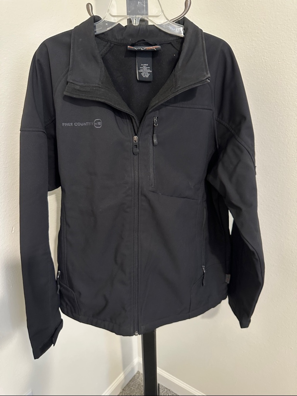 Free Country Black Softshell Zip Jacket